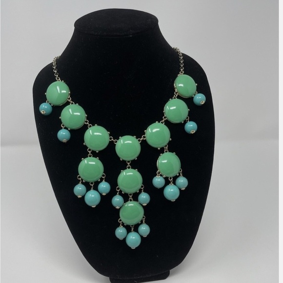 J. Crew Accessories - J. Crew Green and Aqua Necklace